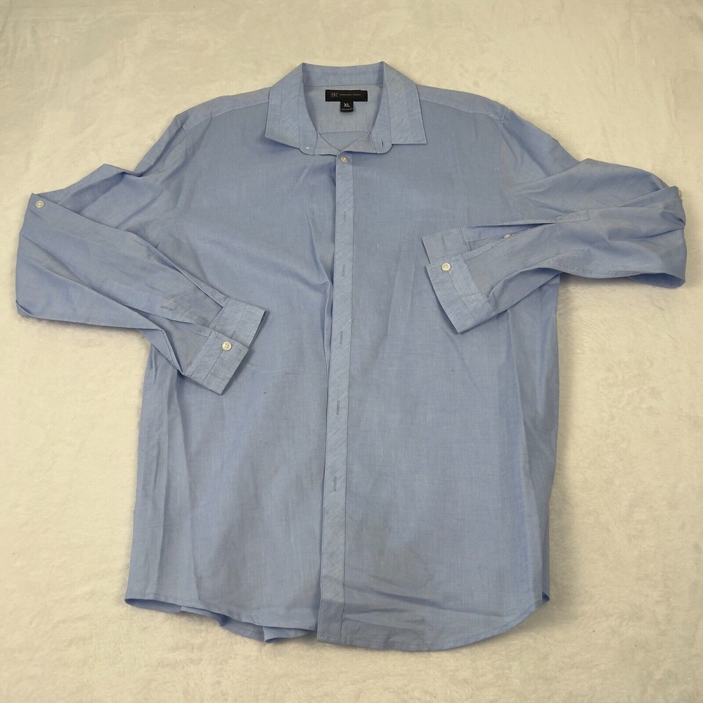 INC International Concepts Men's Shirt‎ Size XL Sky Blue Linen